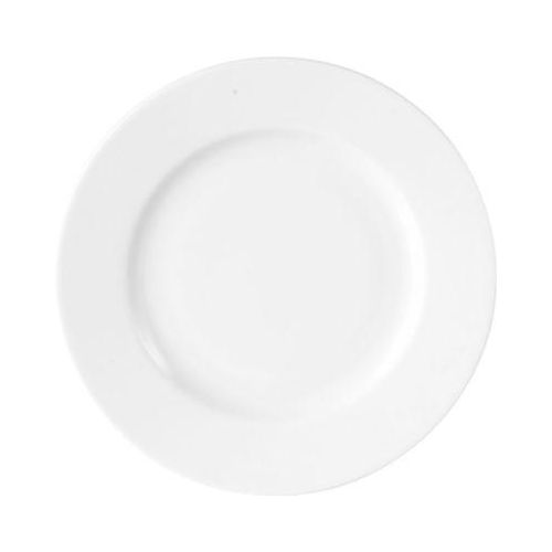 Dessertteller, rund, spülmaschinenfest, Ø 210 x H 19 mm, Porzellan, weiß, 6 Stück