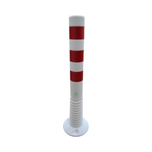 Sperrpfosten Temka Flexipfosten, TPE, selbstaufrichtend, retroreflektierend, H 750 mm, weiß/rot