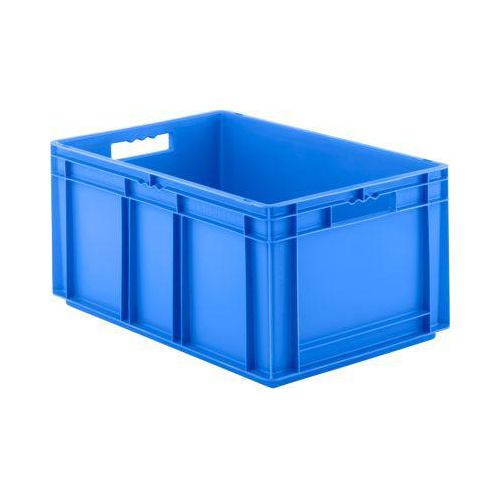 Euro Box Serie EF 6280, aus PP, Inhalt 56,6 L, geschlossene Wände, blau, Unterfassgriff