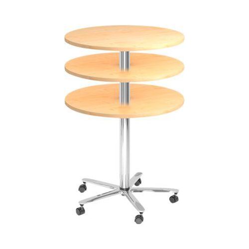 Säulentisch JENA, Ø 800 mm, H 720-1100 mm, Ahorn-Dekor