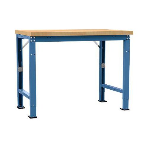 Manuflex Werkbank Profi Spezial, Tischplatte Multiplex, 1250 x 700 mm, brillantblau