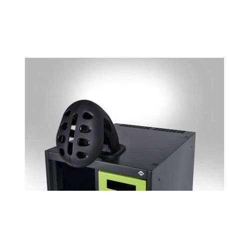 Feuerwehrspind C+P Evolo EXPERT, 1 Abteil, B 400 x T 500 x H 1850 mm, RAL 3000 Feuerrot/RAL 7021 Schwarzgrau