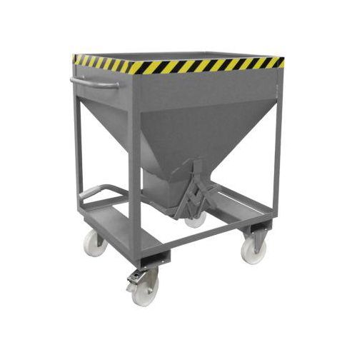 Silobehälter Typ SRE 375, Scherenverschluss, Inhalt 375 Liter, lackiert, grau RAL 7005