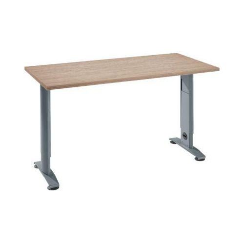 Home Office Tisch Login, C-Fuß, B 1300 x T 650 mm, Eiche/basaltgrau