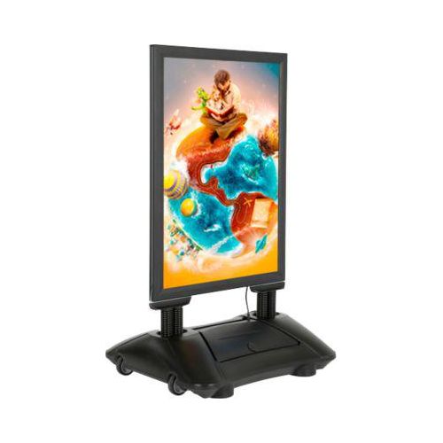 Update Display WindPro LED Kundenstopper Economy, DIN A1, wasserfest, regulierbare Helligkeit, schwarz