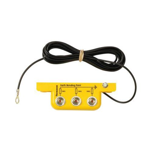 Treston QuatreX ESD-Erdungsanschlussbox, 3 Drucktaster, 3 Anschlüsse, 1 Megaohm