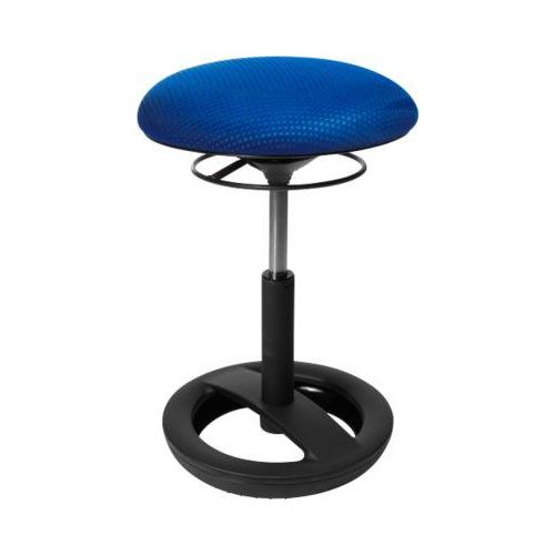 Fitness-Hocker SITNESS BOB, ergonomisches Sitzen, Sitzhöhe 440 bis 570 mm, blau, Gestell schwarz pulverbeschichtet