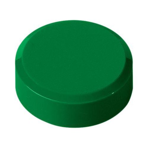 Rundmagnete MAUL, Kunststoff & Metall, Feinstruktur, Haftkraft 600 g, ø 29 x 11 mm, grün, 20 Stück