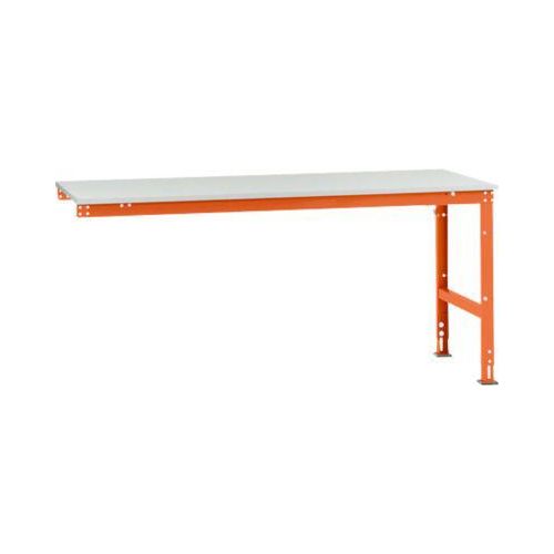Manuflex Ansatztisch UNIVERSAL Standard, Tischplatte Kunststoff, 2000x1000, rotorange
