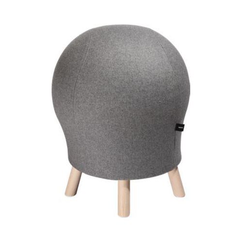 Hocker Sitness Alpine, mit integriertem Gymnastikball, Bezug 75 % Schurwolle, hellgrau