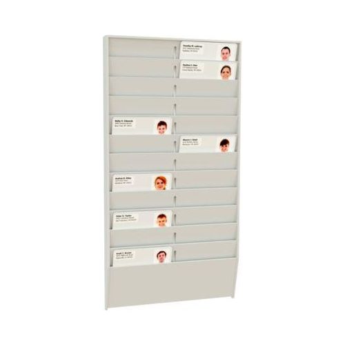 Kartenhalter mit Wandhalterungen, 24 Fächer, Einstecktiefe 5 mm