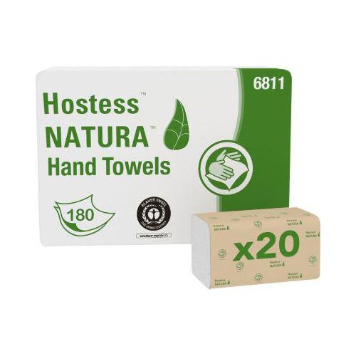 Kimberly-Clark® Papierhandtücher Hostess™ Natura™ 6811, Zick-Zack-Falzung, 2-lagig, 20 x 180 Blatt, Recyclingpapier, grau