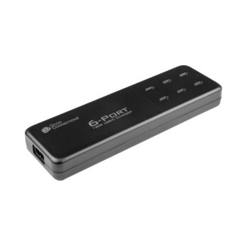 USB-Desktop-Schnellladestation Good Connections, 6er-Port mit 6 x USB-C, Leistung 120 W, schwarz