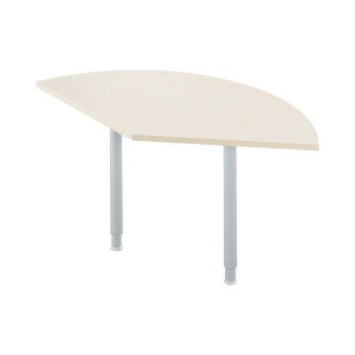 Ansatztisch, 135°, B 800 x T 800 mm, Ahorn/weißalu