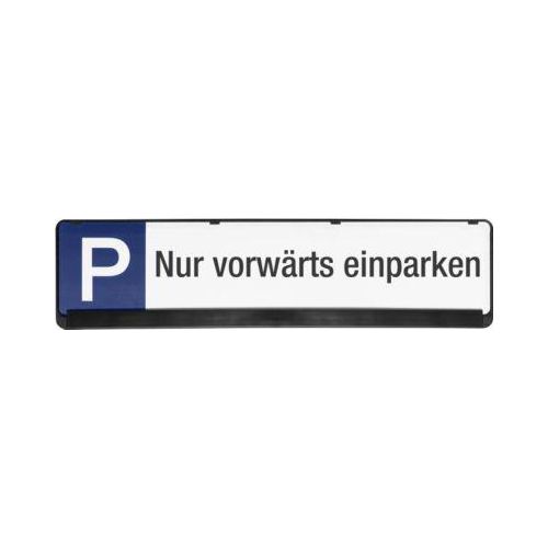 Parkplatzschild, nur vorwärts einparken