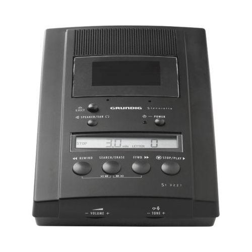 Steno-Wiedergabegerät Grundig St3221, mit Steno-Kassettenlaufwerk, Fußschalter