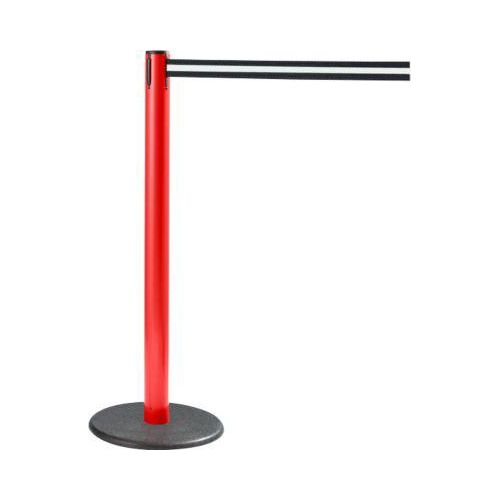 RS-GUIDESYSTEMS® Gurtpfosten GLA 28, rot, Gurt schwarz/weiß