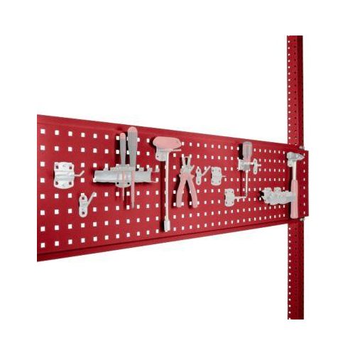 Werkzeug-Lochplatte, für Tischbreite 2000 mm, f. Serie Universal/Profi, rubinrot RAL 3003