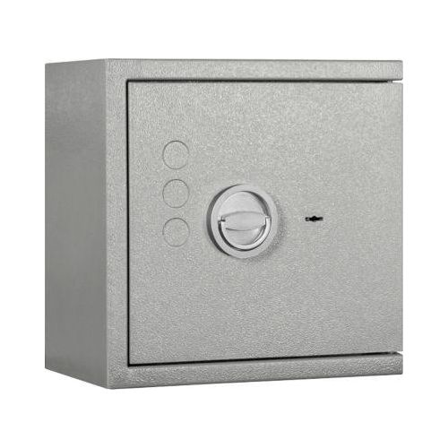 Tresor Lyra 1, Widerstandsgrad 0 nach EN 1143-1, Volumen 16 l, Türanschlag rechts, Doppelbartschloss mit 2 Schlüsseln, 1 Fachboden, inkl. Verankerungsmaterial, B 400 x T 270 x H 405 mm, lichtgrau RAL 7035