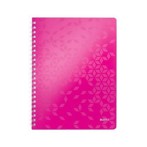 LEITZ Notizbuch WOW 4637, DIN A4, liniert, pink