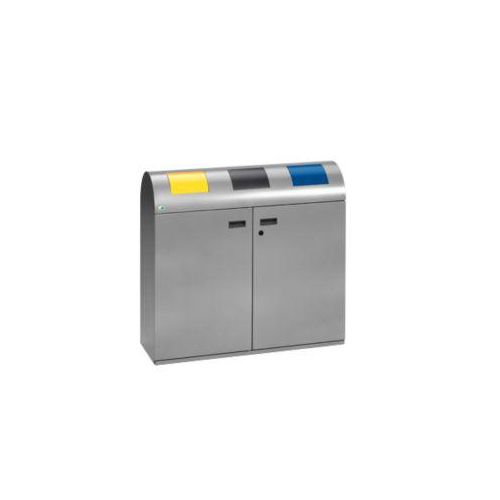 Wertstoff-Sammelstation, Halbrundkopf, silber