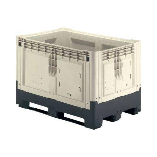 Palettenboxen mit Kufen, klappbar, 565 Liter