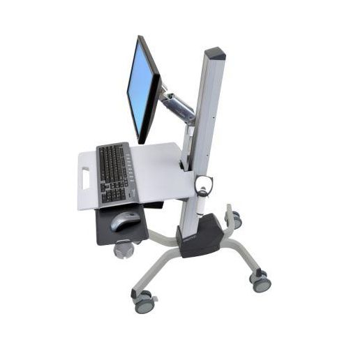 Monitorwagen Ergotron Neo-Flex 24-206-214, mit Schwenkarm, bis 5,5 kg, bis 27", höhenverstellbar, neig- & schwenkbar, VESA, grau