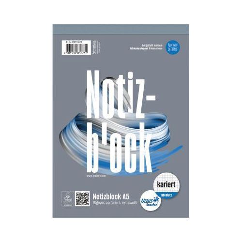 Ursus Notizblock, mikroperforiert, kariert, DIN A5