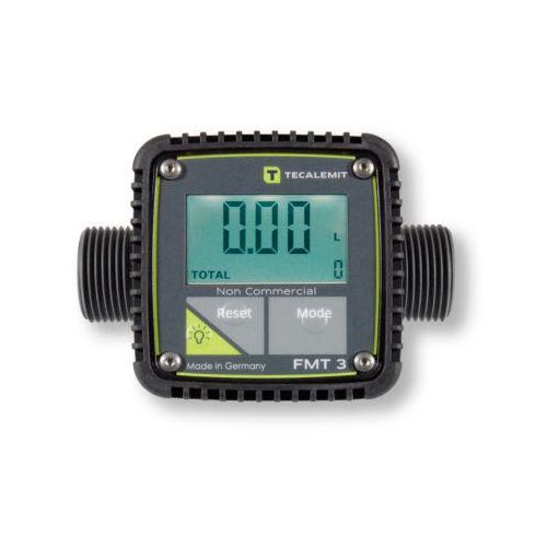 Digitaler Durchflusszähler FMT3 für CEMO CUBE Tanks für AdBlue®, Werkstoff POM, 25 Impulse pro Liter, 5 - 120 l/min