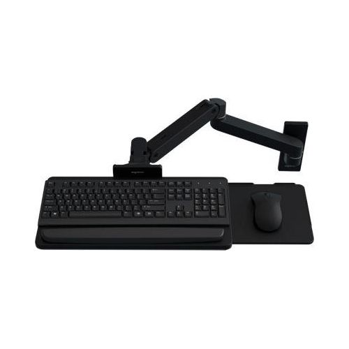 Tastatur Wandhalterung Ergotron LX Pro, mit Mausablagefläche, bis 2,3 kg, neig-/schwenkbar, höhenverstellbar, Aluminium, schwarz