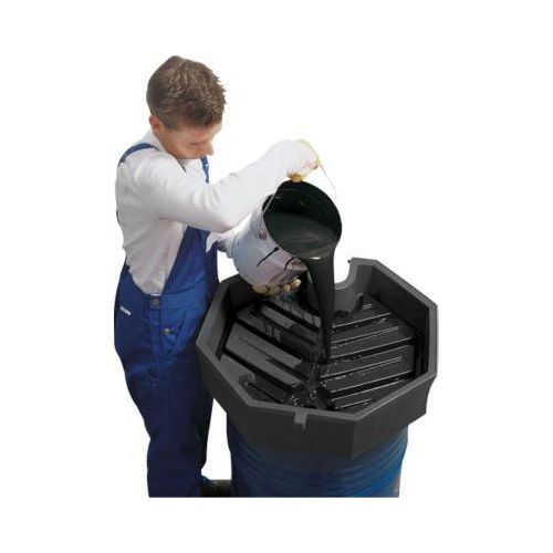 Fasstrichter, Polyethylen, blau, Ø 690 x H 190 mm, Füllvolumen 22 l