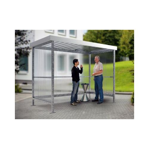 Raucherunterstand WSM Jena Maxi, Outdoor, für 4-5 Personen, B 2960 x T 1580 x H 2360 mm, verzinkt