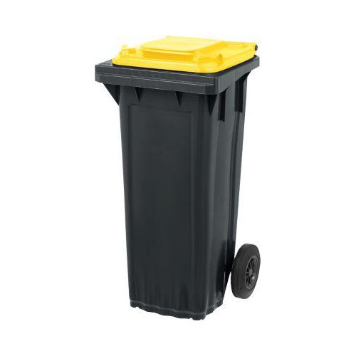 SSI Schäfer Mülltonne PRO 80 WAVE, 80 l, fahrbar, schwarzgelb