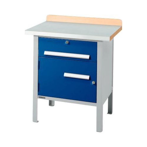 Kastenwerkbank Schäfer Shop Select PWi 75-0, Buche-Dekor Multiplexplatte, mit Stahlabdeckung, bis 750 kg, B 750 x T 700 x H 840 mm