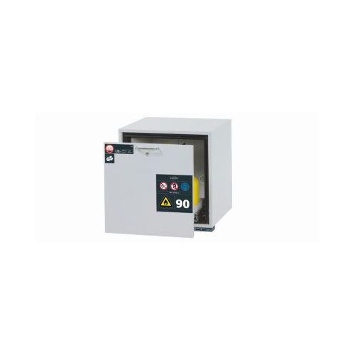 Sicherheitsunterbauschrank Typ 90 asecos UB-S-90, Schublade, Front Lichtgrau, B 593 x T 574 x H 600 mm