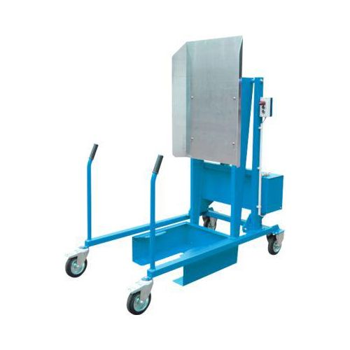 Mülltonnen-Kippstation MKS, für 120 & 240 l Tonnen, Ausschütthöhe 1480 mm, Kippwinkel 135°, bis 110 kg, Rollen, 12 V, RAL 5012