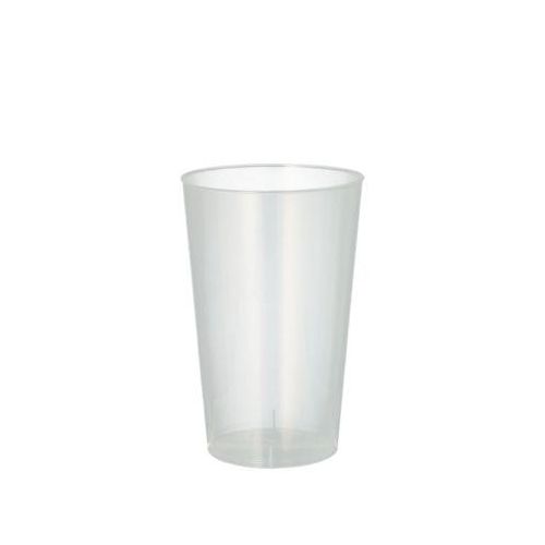 Trinkbecher Papstar, Mehrweg, 0,3 l, Ø 78 x H 118 mm, mit Füllstrich, unzerbrechlich, spülmaschinengeeignet, recycelbar, PP, transluzent, 25 Stück