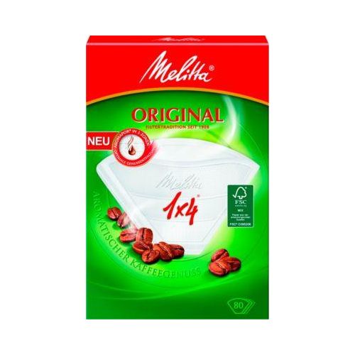 Kaffeefilter Melitta® Aromafilter 1 x 4, 80 Stück, weiß
