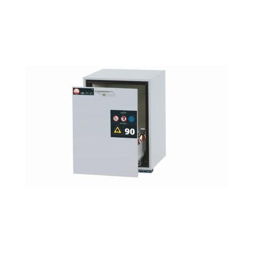 Sicherheitsunterbauschrank Typ 90 asecos UB-S-90, Schublade, Front Lichtgrau, B 593 x T 600 x H 800 mm