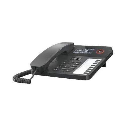 Gigaset DESK 600 Tischtelefon, LCD-Anzeige, 7 Direktwahltasten, Freisprechfunktion, hörgerätekompatibel, bis zu 100 Kontakte, schwarz