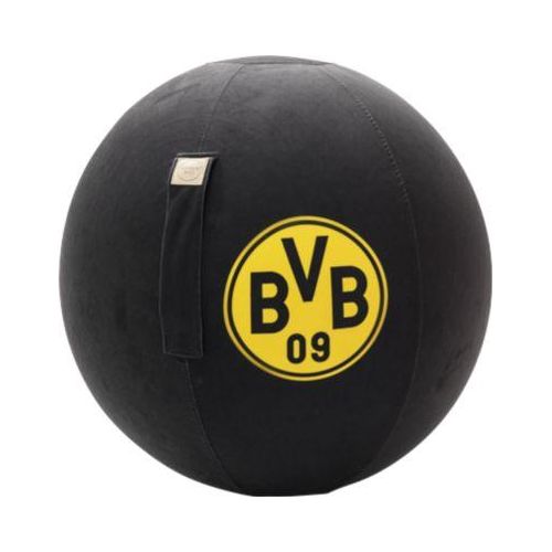 Sitzball, mit BVB-Logo, offizielles Lizenzprodukt, mit Griff, Ø ca. 650 mm, Polyester & PVC, schwarz