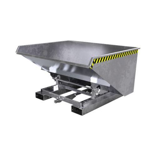 Automatischer Kippbehälter Bauer Typ 4A 900, 3 Entriegelungspunkte, Abrollsystem, Inhalt 0,9 m³, bis 1000 kg, verzinkt