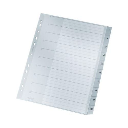 LEITZ® Kunstoffregister, Zahlen 1-10 (10 Blätter), Nr. 1280