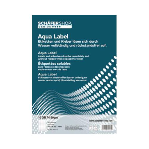 Schäfer Shop Genius Wasserlösliche Etiketten 48,3 x 32,7 mm
