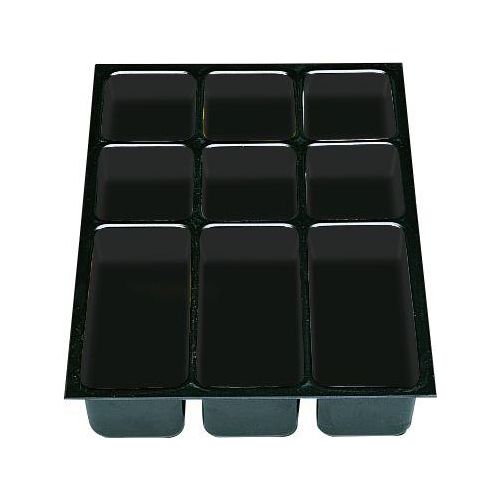 Kunststoff-Schubladeneinsätze DIN A3, 9 Fächer, 5 Stück