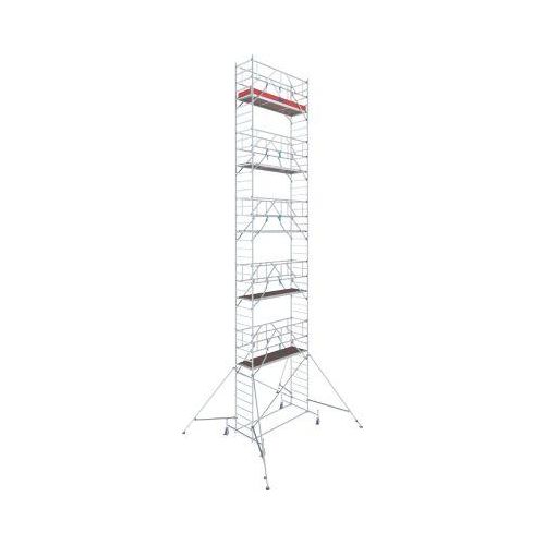 Alu-Fahrgerüst KRAUSE Serie 10, 200 kg/m², höhenverstellbare Rollen, L 2500 x B 750 x H 12400 mm