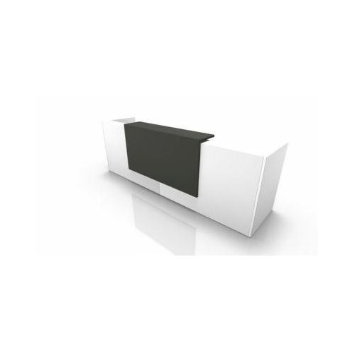 Theke Spezia, gerade, B 3260 x T 880 x H 1130 mm, weiß/grau