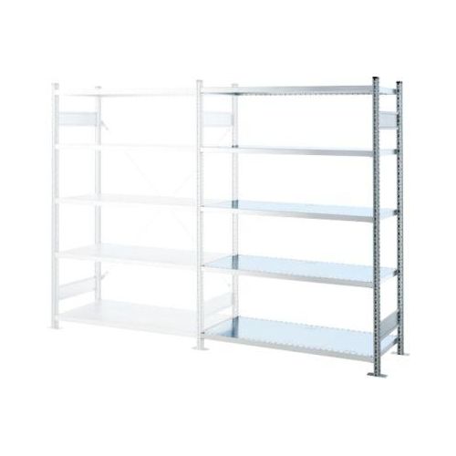 SSI Schäfer Steckboden-Fachregal VSR3000, Anbauregal, 5 Böden, Feldlast 750 kg, B 1282 x T 500 x H 1910 mm, Stahl verzinkt