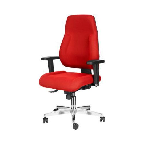 Topstar Bürostuhl FEEL GOOD, Synchronmechanik, ohne Armlehnen, hohe Rückenlehne, großer Muldensitz, rot