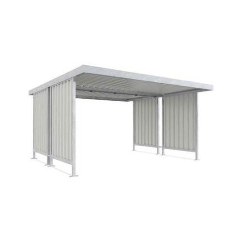 Überdachungssystem Modell Leipzig, doppelseitig, Grundeinheit, B 4300 mm, verzinkt